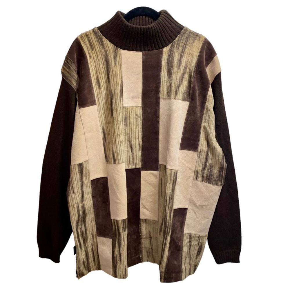 Vintage Koman Sweater Corduroy Faux Suede Size XL (M)